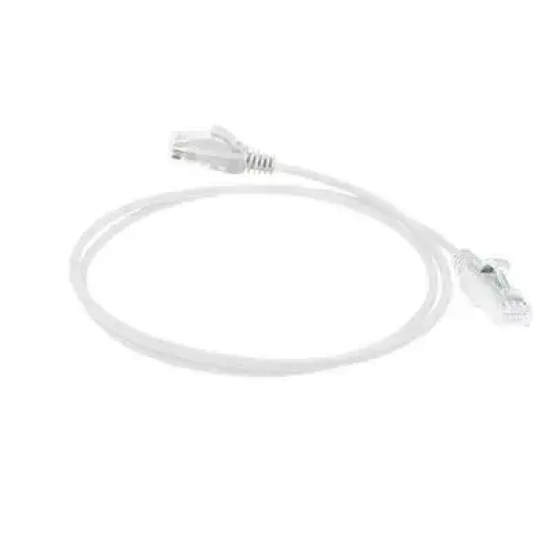 ACT White 5 meter LSZH U/UTP CAT6 datacenter slimline patch cable snagless with RJ45 connectors