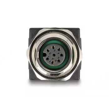 DeLOCK M12 Adapter A-coded 8 pin female to RJ45 jack straight