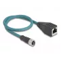 DeLOCK M12 Adapter Cable A-coded 8 pin female to RJ45 female 50 cm