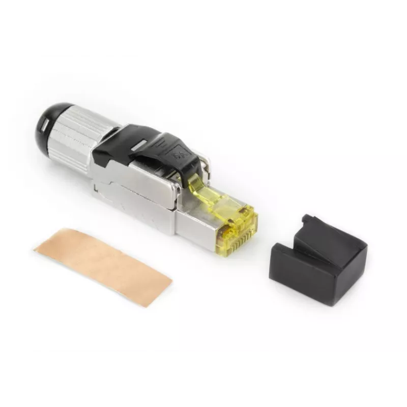 ACT Field termination plug RJ45 CAT6A shielded, toolless, 4PPoE 100W