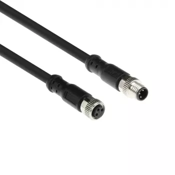 ACT Industrial 1.50 meters Sensor cable M8A 3-pin male to M8A 3-pin female, Ultraflex Xtreme TPE cable, shielded