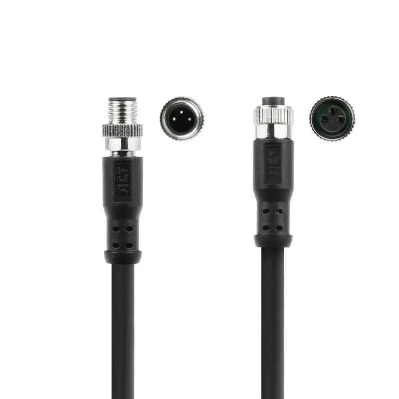 ACT Industrial 5.00 meters Sensor cable M8A 3-pin male to M8A 3-pin female, Ultraflex Xtreme TPE cable, shielded