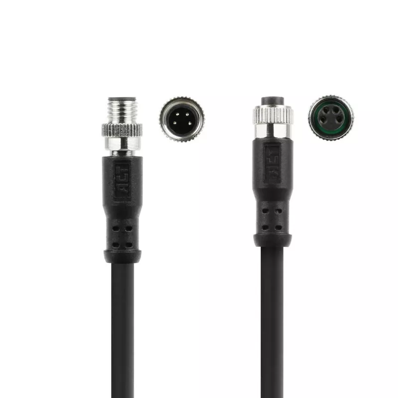 ACT Industrial 3.00 meters Sensor cable M8A 4-pin male to M8A 4-pin female, Ultraflex Xtreme TPE cable, shielded