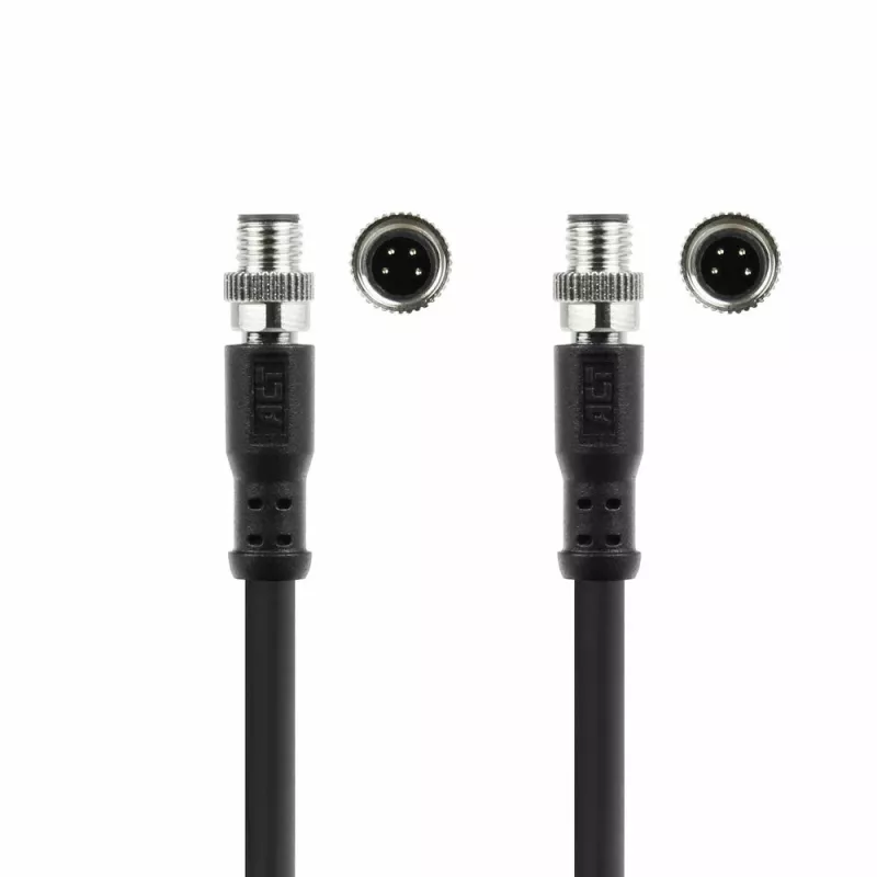 ACT Industrial 3.00 meters Sensor cable M8A 4-pin male to M8A 4-pin male, Ultraflex Xtreme TPE cable, shielded