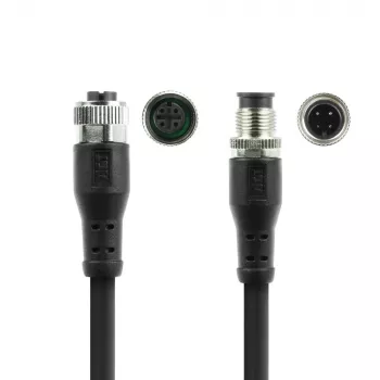 ACT Industrial 3.00 meters Sensor cable M12A 4-pin male to M12A 4-pin female, Superflex Xtreme TPE cable, shielded