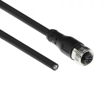 ACT Industrial 3.00 meters Sensor cable M12A 4-pin female to open end Superflex Xtreme TPE cable, shielded