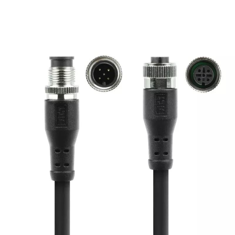 ACT Industrial 1.50 meters Sensor cable M12A 5-pin male to M12A 5-pin female, Superflex Xtreme TPE cable, shielded