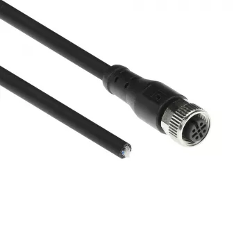 ACT Industrial 5.00 meters Sensor cable M12A 5-pin male to open end, Superflex Xtreme TPE cable, shielded
