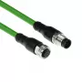 ACT Industrial 1.50 meters Sensor cable M12A 8-pin male to M12A 8-pin female, Ultraflex TPE cable, shielded