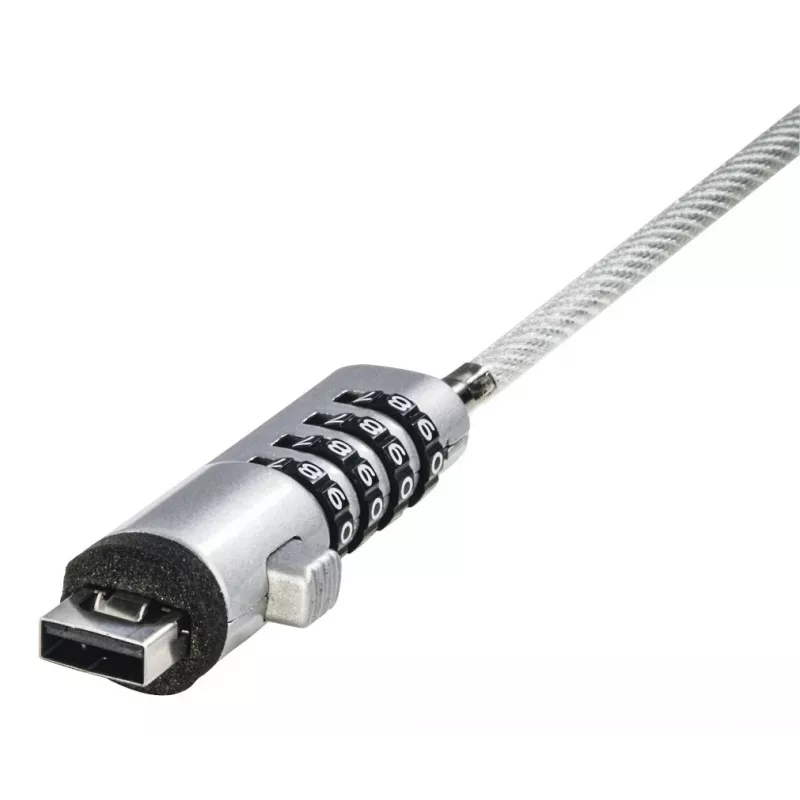 Hama USB cable lock Silver, Transparent 1.8 m