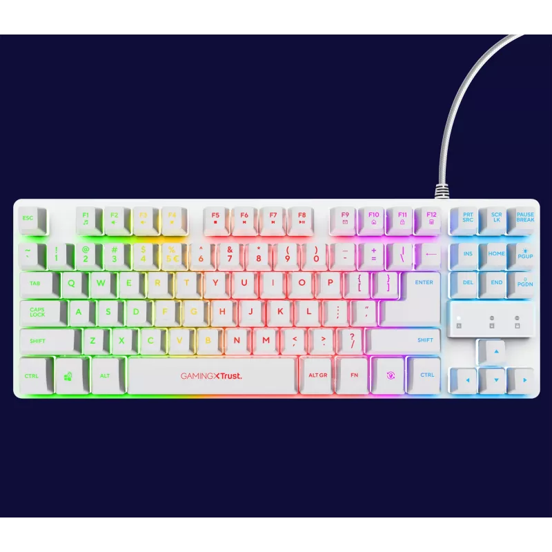 Trust GXT 833W Thado keyboard Gaming USB QWERTZ German White