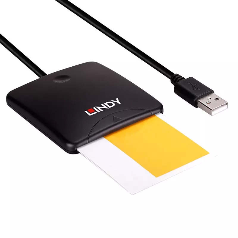 Lindy USB 2.0 Smart Card Reader, USB, Black, 1.2 m, 480 MB/s, 2 year(s), CE, Federal Communications Commission (FCC), REACH, RoHS