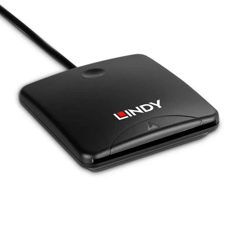 Lindy USB 2.0 Smart Card Reader, USB, Black, 1.2 m, 480 MB/s, 2 year(s), CE, Federal Communications Commission (FCC), REACH, RoHS