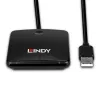 Lindy USB 2.0 Smart Card Reader, USB, Black, 1.2 m, 480 MB/s, 2 year(s), CE, Federal Communications Commission (FCC), REACH, RoHS
