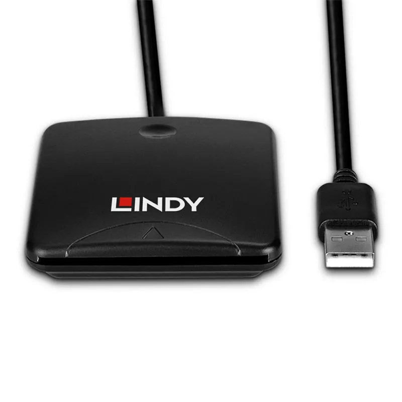 Lindy USB 2.0 Smart Card Reader, USB, Black, 1.2 m, 480 MB/s, 2 year(s), CE, Federal Communications Commission (FCC), REACH, RoHS