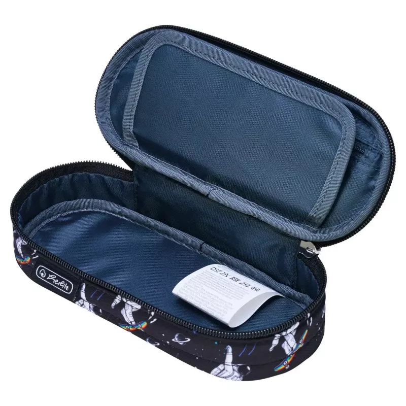 Herlitz Space Skater Soft Pencil Case Polyester Dark Blue White