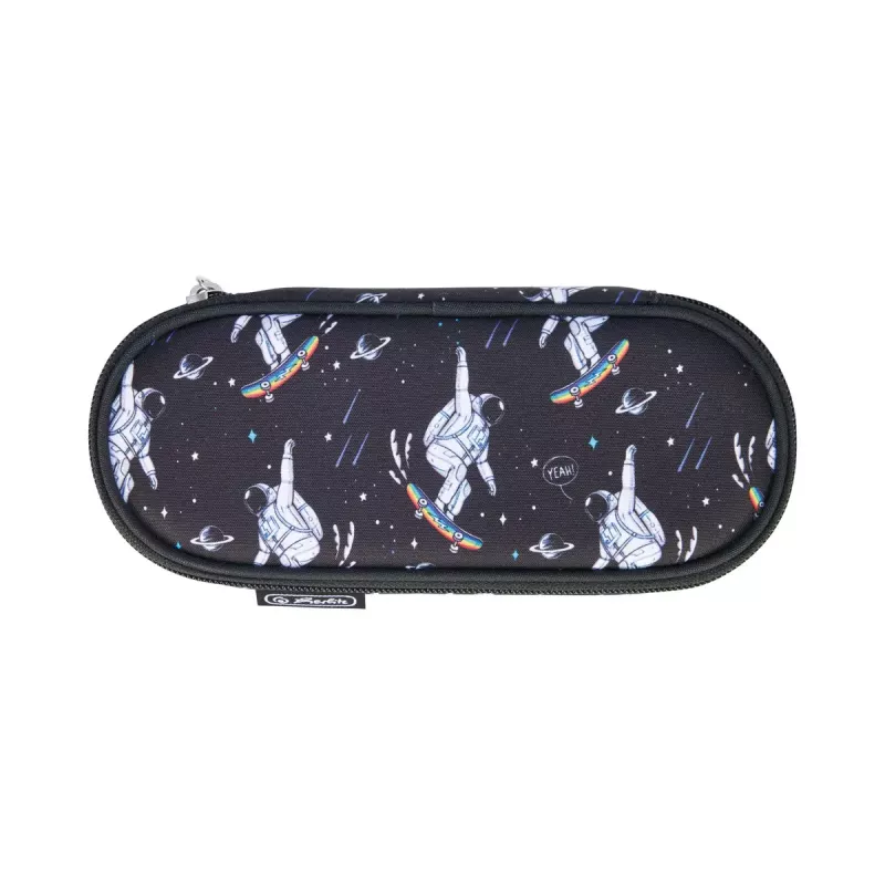 Herlitz Space Skater Soft Pencil Case Polyester Dark Blue White