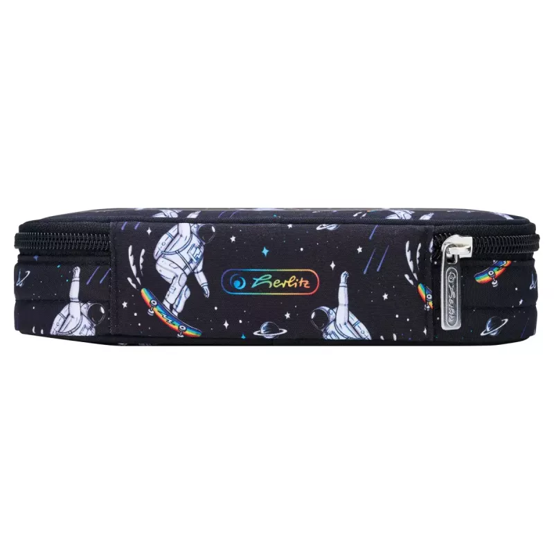 Herlitz Space Skater Soft Pencil Case Polyester Dark Blue White