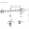 monitor mount eSTUFF GLB227002 adjustable height swivel