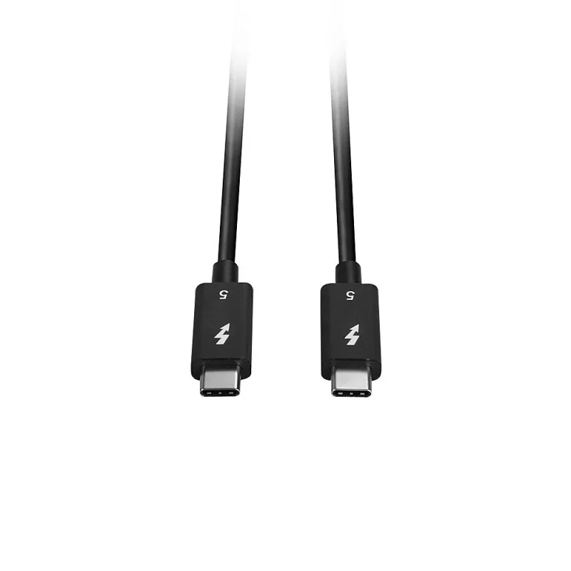 Lindy 1m Thunderbolt 5 Cable, 80Gbps, Passive, Male, Male, 1 m, 80 Gbit/s, Black, Nickel