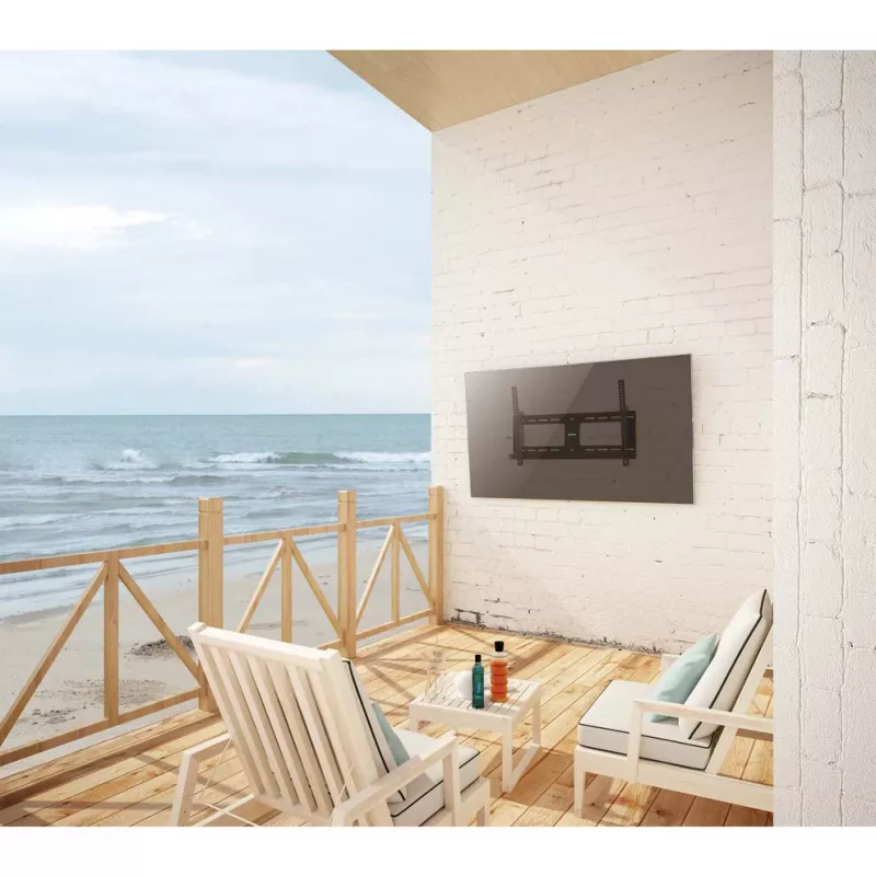 Manhattan Outdoor Wall Mount for TV & Monitors (Tiltable Anti Theft), For screens 37 inch to 65 inch, VESA compatibility: all between 200x200mm to 600x400mm - check the dimensions of the four mounting holes on back of screen to ensure it fits, Max 80kg, Lockable, Bracket
