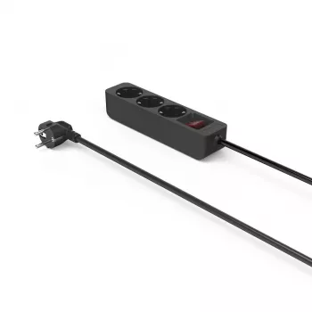 Hama 00223013 power extension 1.4 m 3 AC outlet(s) Indoor Black