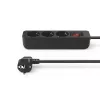 Hama 00223013 power extension 1.4 m 3 AC outlet(s) Indoor Black