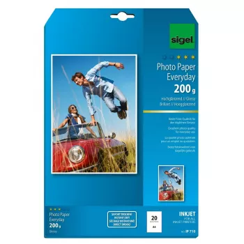Printing paper A4 Sigel IP710 Gloss 20 sheets White