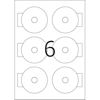 Self-adhesive labels HERMA CD Mini A4 Ø 78 mm