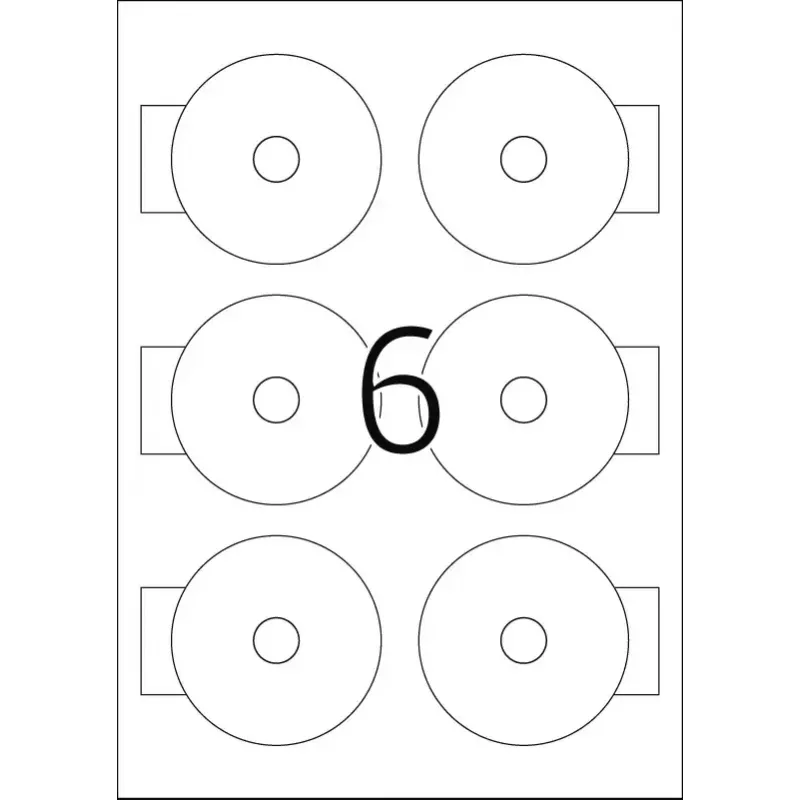 Self-adhesive labels HERMA CD Mini A4 Ø 78 mm