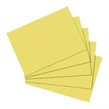 Index card Herlitz 10837136 Yellow A5 100 pcs
