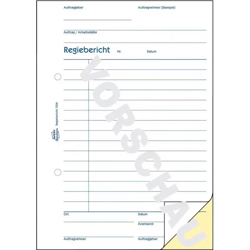 Accounting form/book A5 Avery 1306