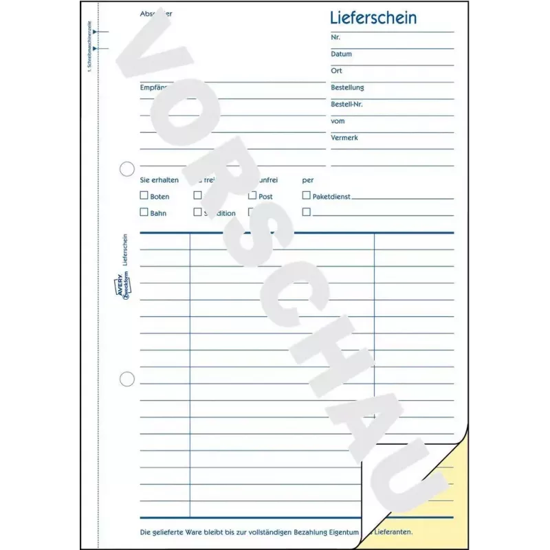 Accounting form/book AVERY 1720 A4 40 pages