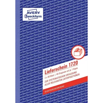 Accounting form/book AVERY 1720 A4 40 pages
