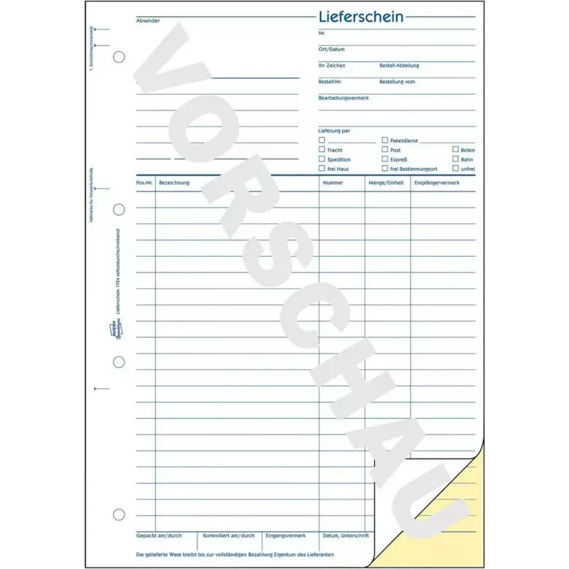 Accounting Form Book A4 Avery 1724