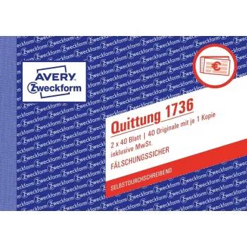 Accounting form/book A6 Avery 1736