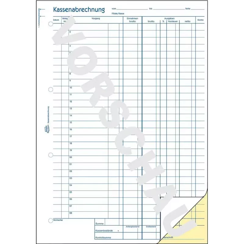 Accounting form/book AVERY 1768 A4 40 pages