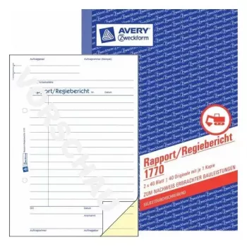 Administration Book Avery 1770 Blue White