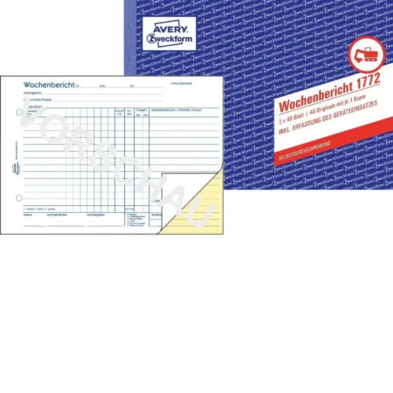 Accounting form/book A5 Avery 1772