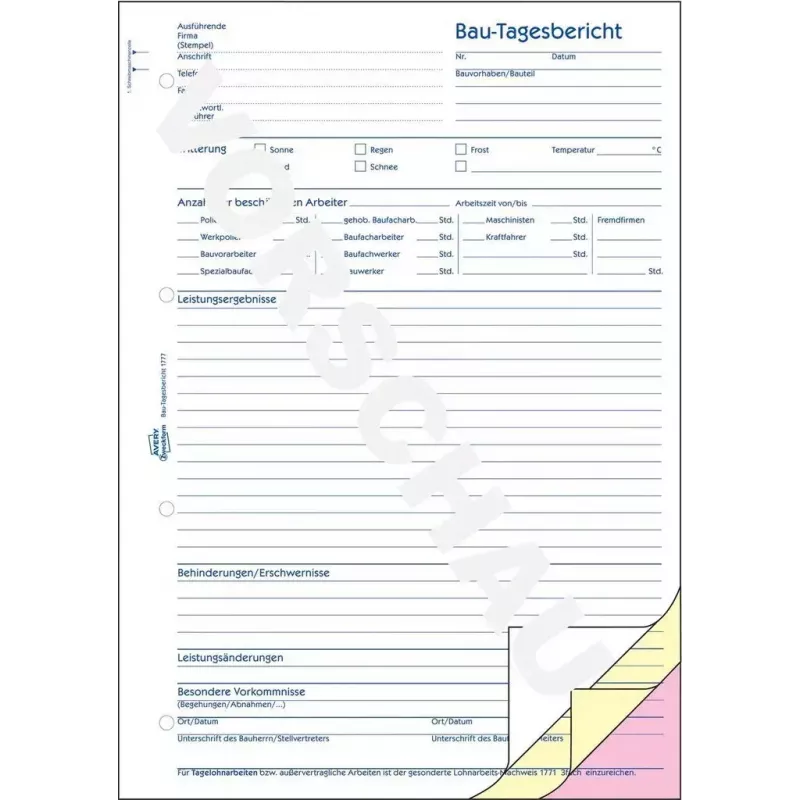 Accounting form/book AVERY 1777 A4 40 pages