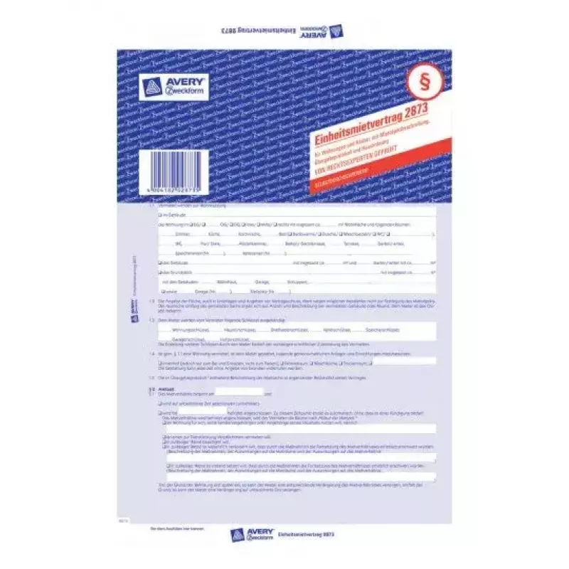 Register Paper Avery 2873