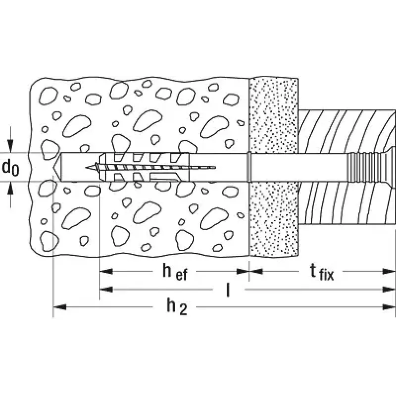 Hammer Fixings Fischer Hammerfix N 6 x 40/10 S