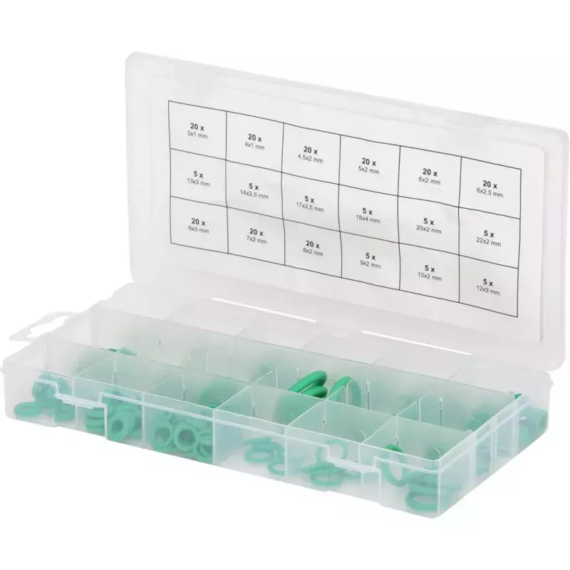 KS Tools 970.0260 O-Ring Assortment, HNBR, 3-22 mm ID, 225 pcs