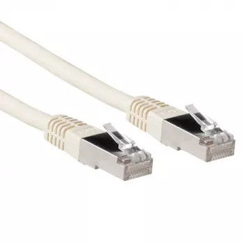 ACT Ivory 1 meter LSZH SFTP CAT6A patch cable with RJ45 connectors