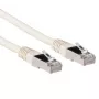 ACT Ivory 1 meter LSZH SFTP CAT6A patch cable with RJ45 connectors