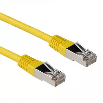 ACT Yellow 1 meter LSZH SFTP CAT6A patch cable with RJ45 connectors
