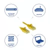 ACT Yellow 3 meter LSZH U/UTP CAT6 datacenter slimline patch cable snagless with RJ45 connectors