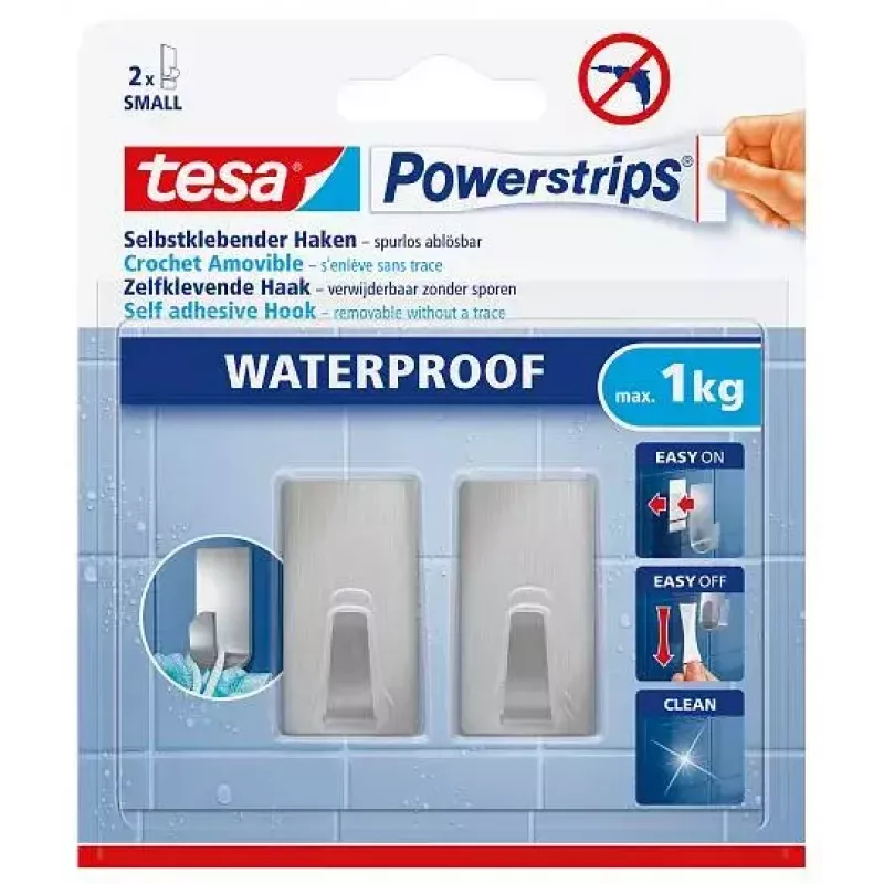 Towel hook TESA 59780-00000 Stainless steel 2 pc(s)