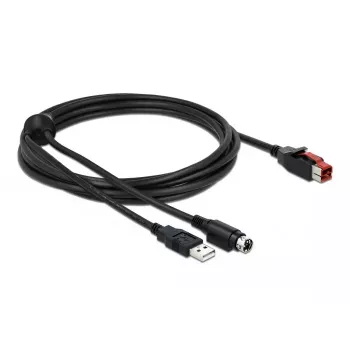 PoweredUSB cable DeLOCK 85942 3m USB Type-A Mini-DIN 3 pin