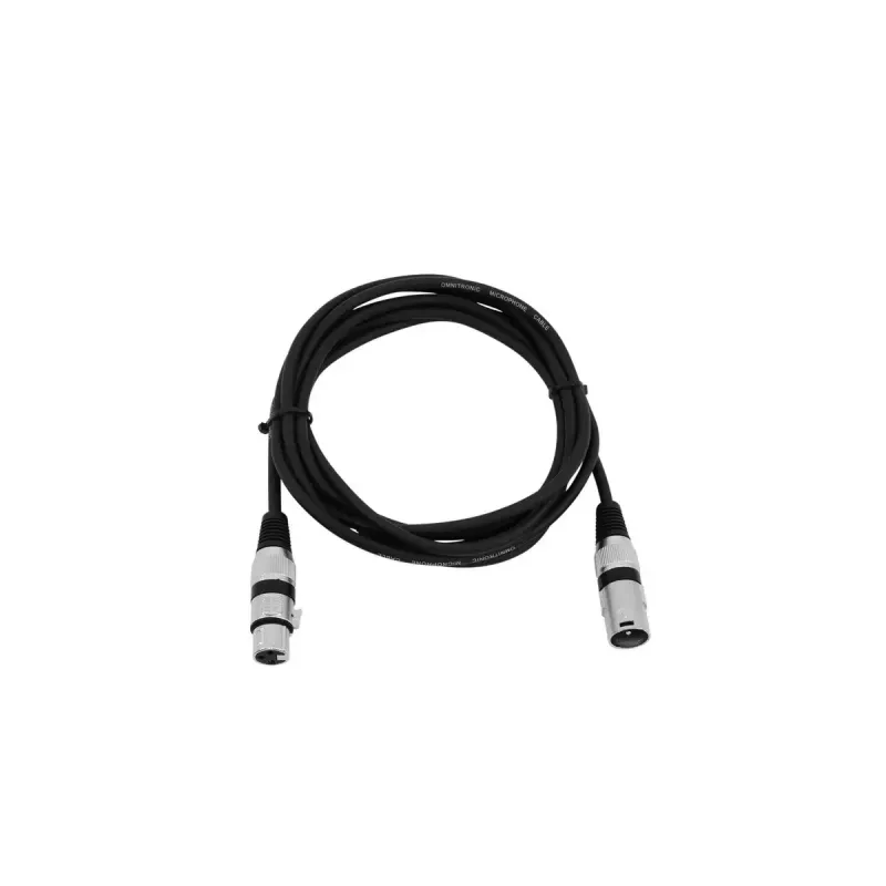 Audio cable XLR 3-pin Omnitronic 3022047N 3 m Black